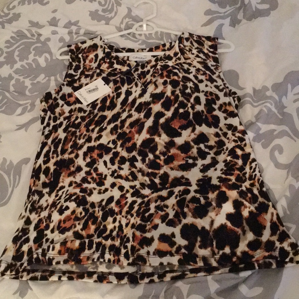 Calvin Klein Cheetah Print Top